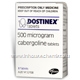 Dostinex (Cabergoline 0.5mg) 8 Tablets/Pack