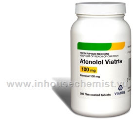 Atenolol 100mg 500 Tablets/Pack