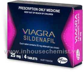 Viagra 25mg (sildenafil) 4's - InhouseChemist.vu