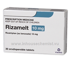 Rizamelt (Rizatriptan 10mg) 30 Tablets/Pack