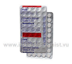 Asthalin-4 (Salbutamol 4mg) 45 Tablets/Strip